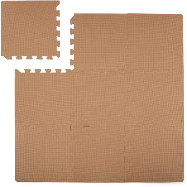 Foam play mat light brown