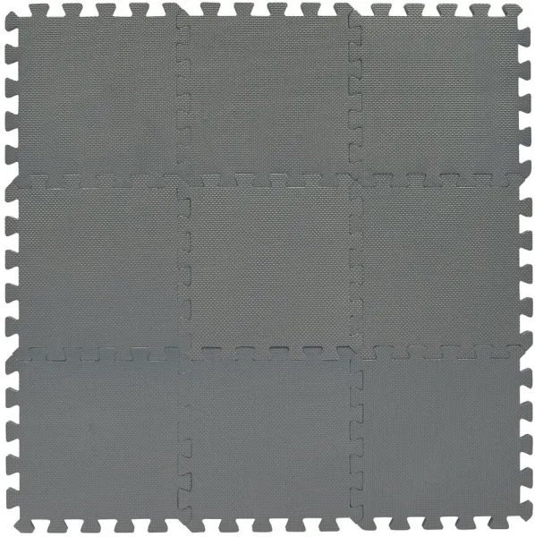 Foamed play mat Bekids, light grey 9 pcs